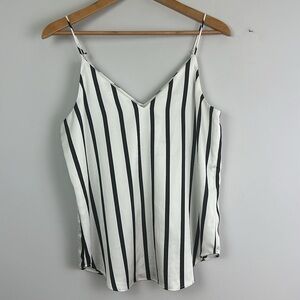 Express Black and White Striped Cami Top